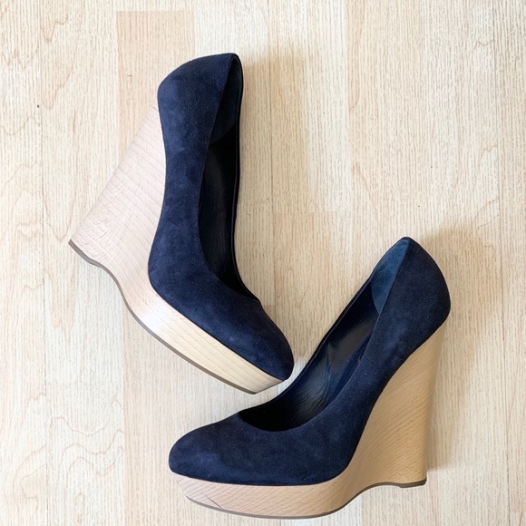 Yves Saint Laurent Shoes - YSL Suede Maryna Wedges size 41 (10)